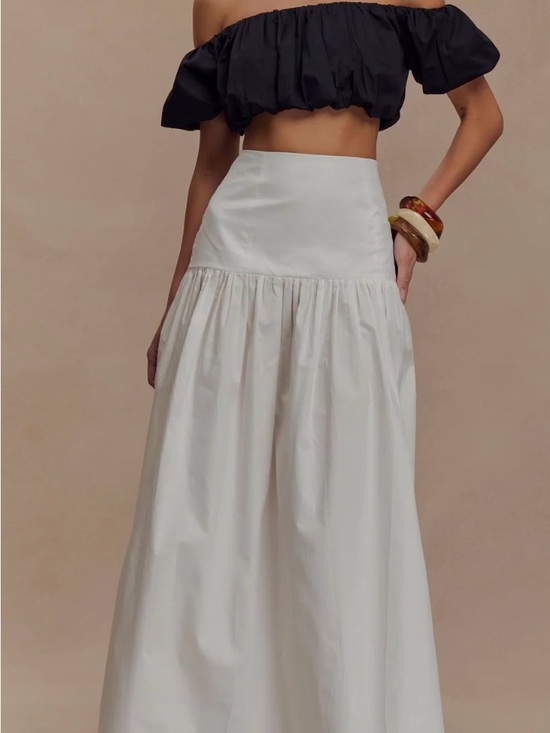 Meshki Dresses & Skirts - Meshki White Maxi Skirt with High Waist